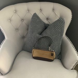 Coach Tan Suede and Brown Leather Purse